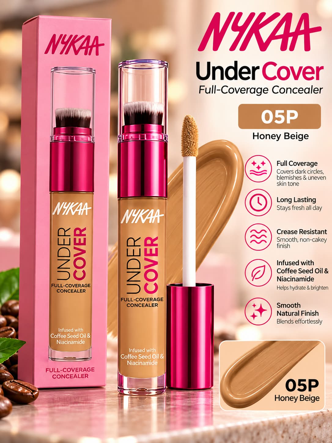 NYKAA Undercover Full Coverage Concealer