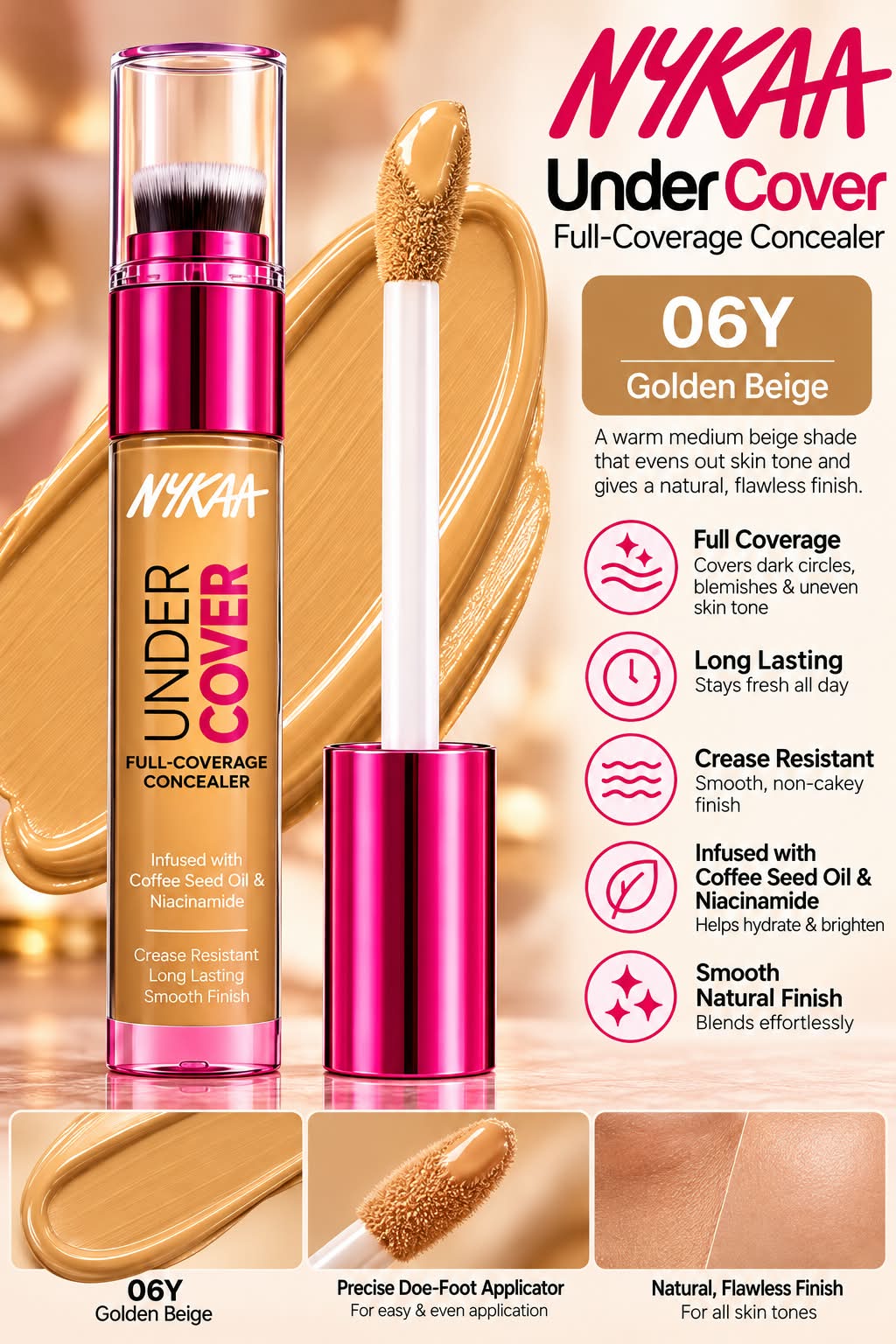 NYKAA Undercover Full Coverage Concealer