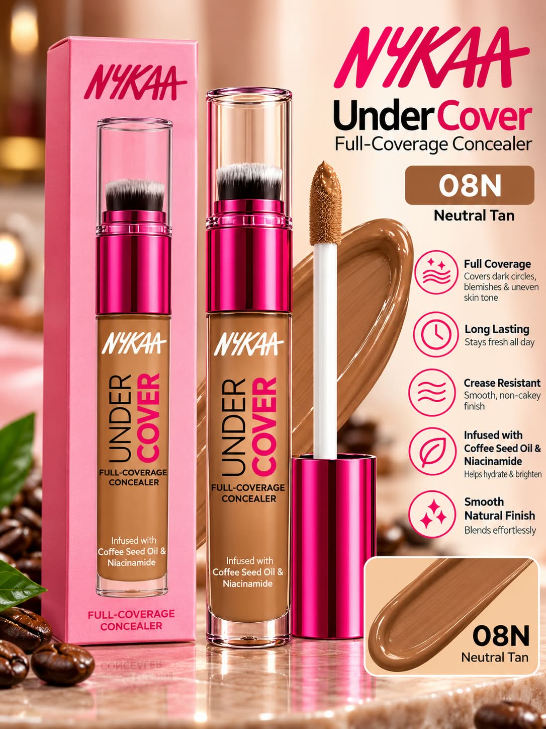 NYKAA Undercover Full Coverage Concealer