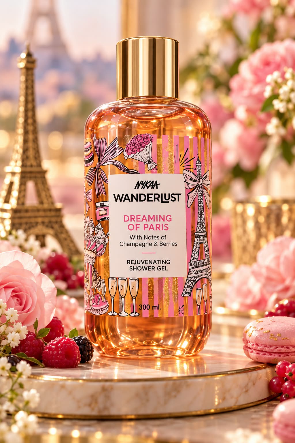Nykaa Wanderlust Dreaming Of Paris Rejuvenating Shower Gel 250ml