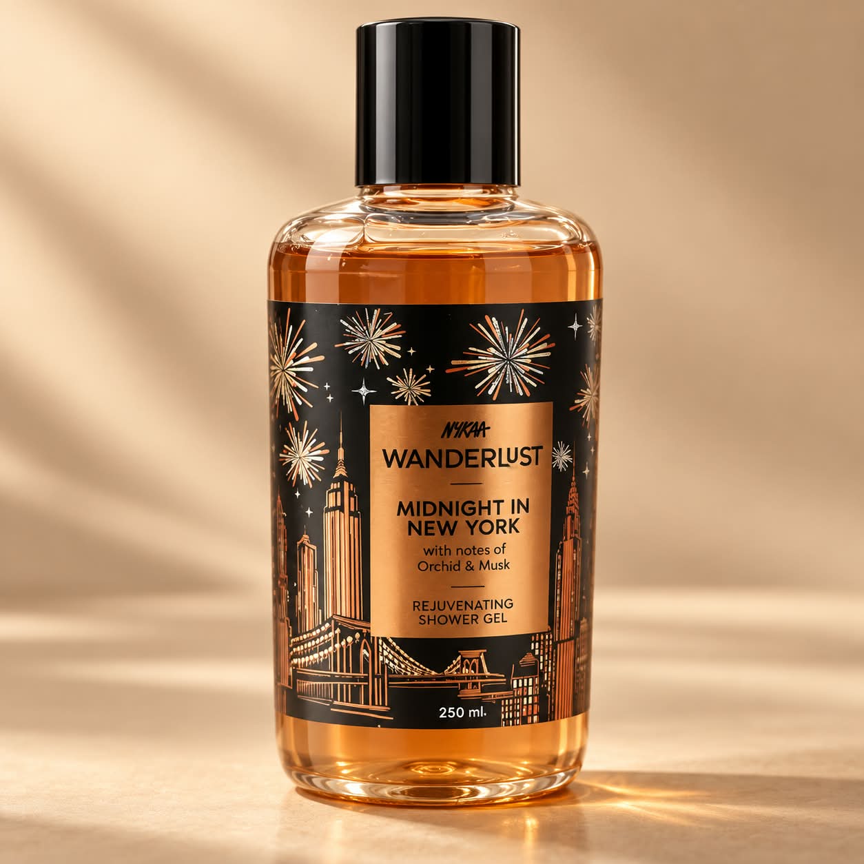 Nykaa Wanderlust Midnight in New York Rejuvenating  Shower Gel 250ml
