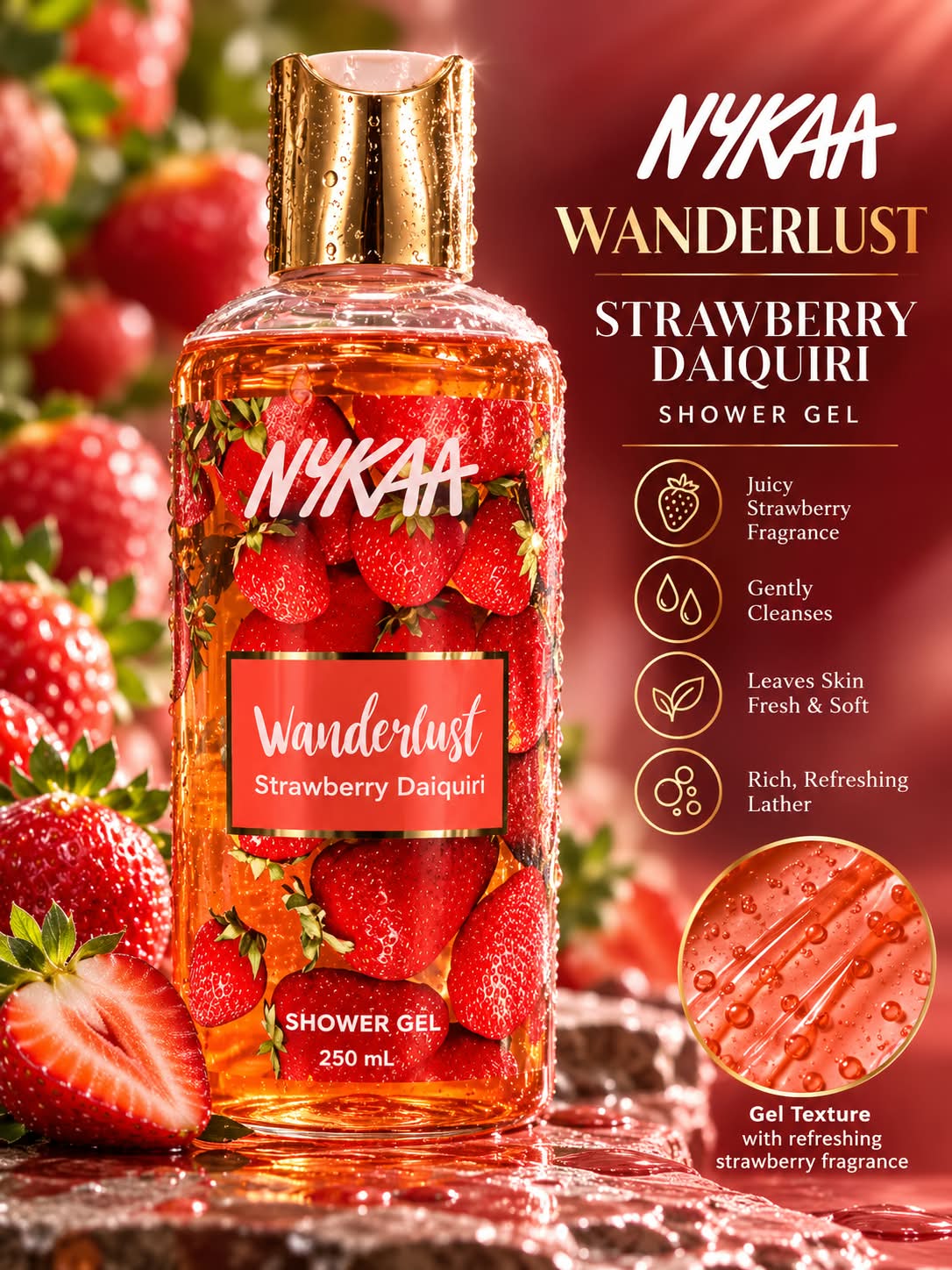 Nykaa Wanderlust Strawberry Daiquiri Shower 300ml