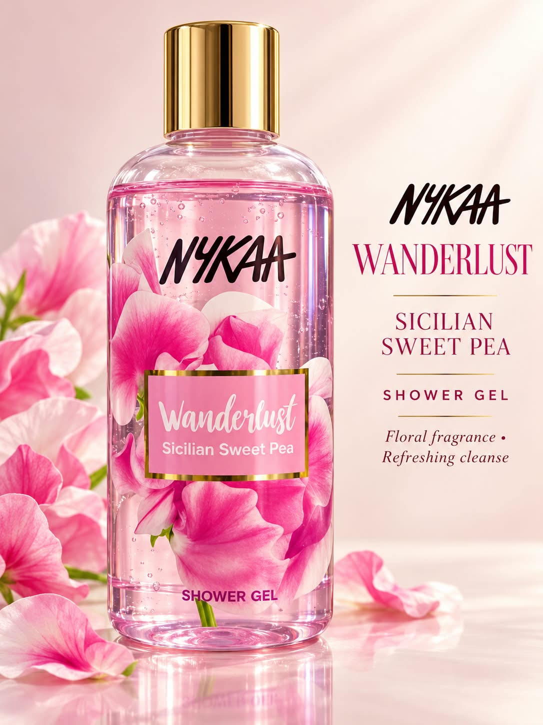 Nykaa Wanderlust Sicilian Sweet Pea Shower Gel 300ml