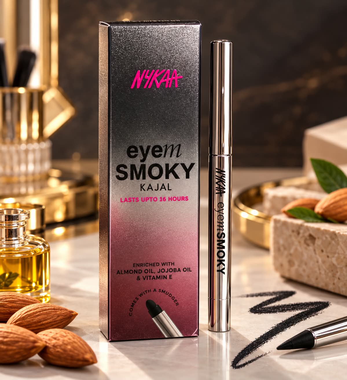 Nykaa Eyem Smoky Kajal Lasts Upto 36 Hours
