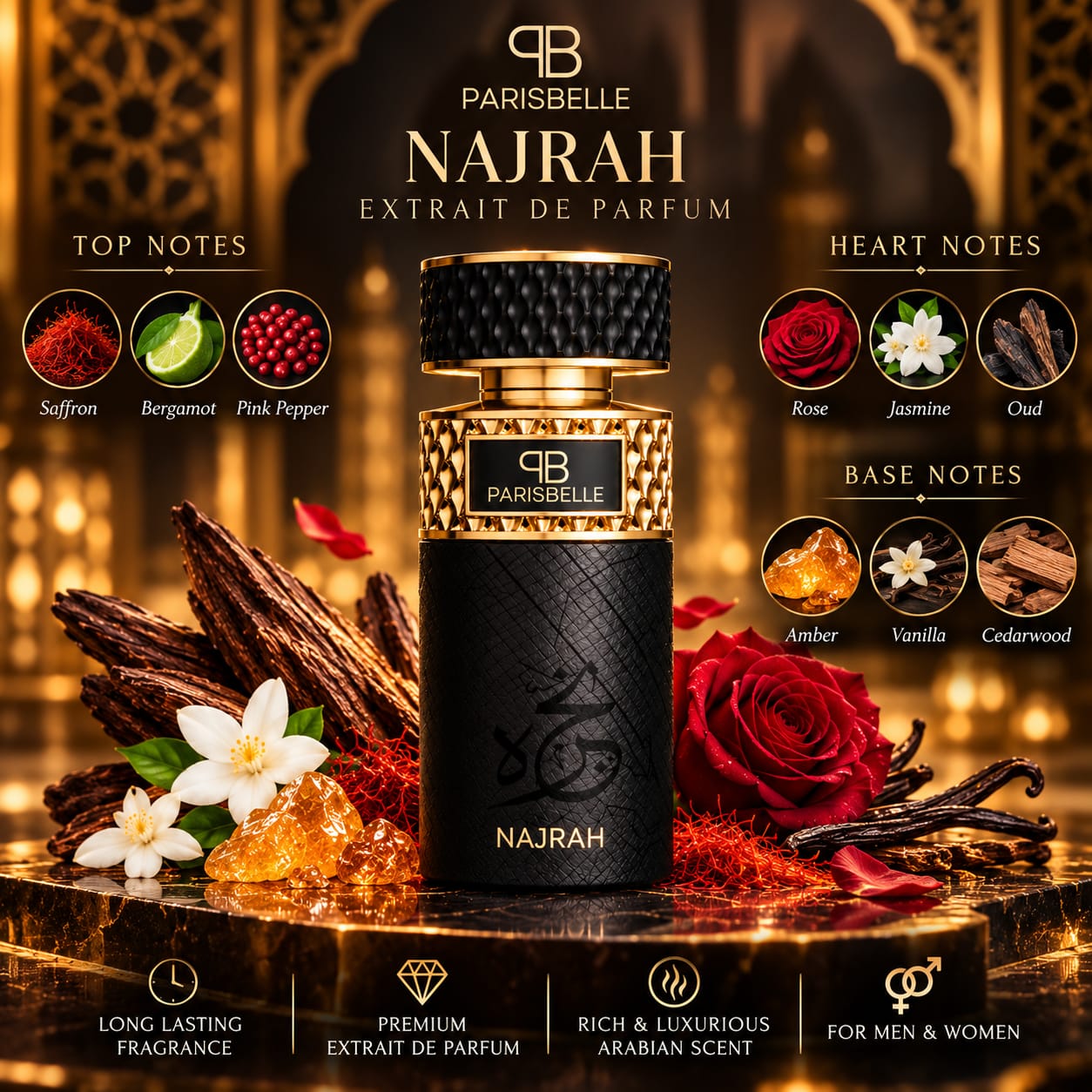 Parisbelle Najrah Perfume Extrait De Parfum 100ml