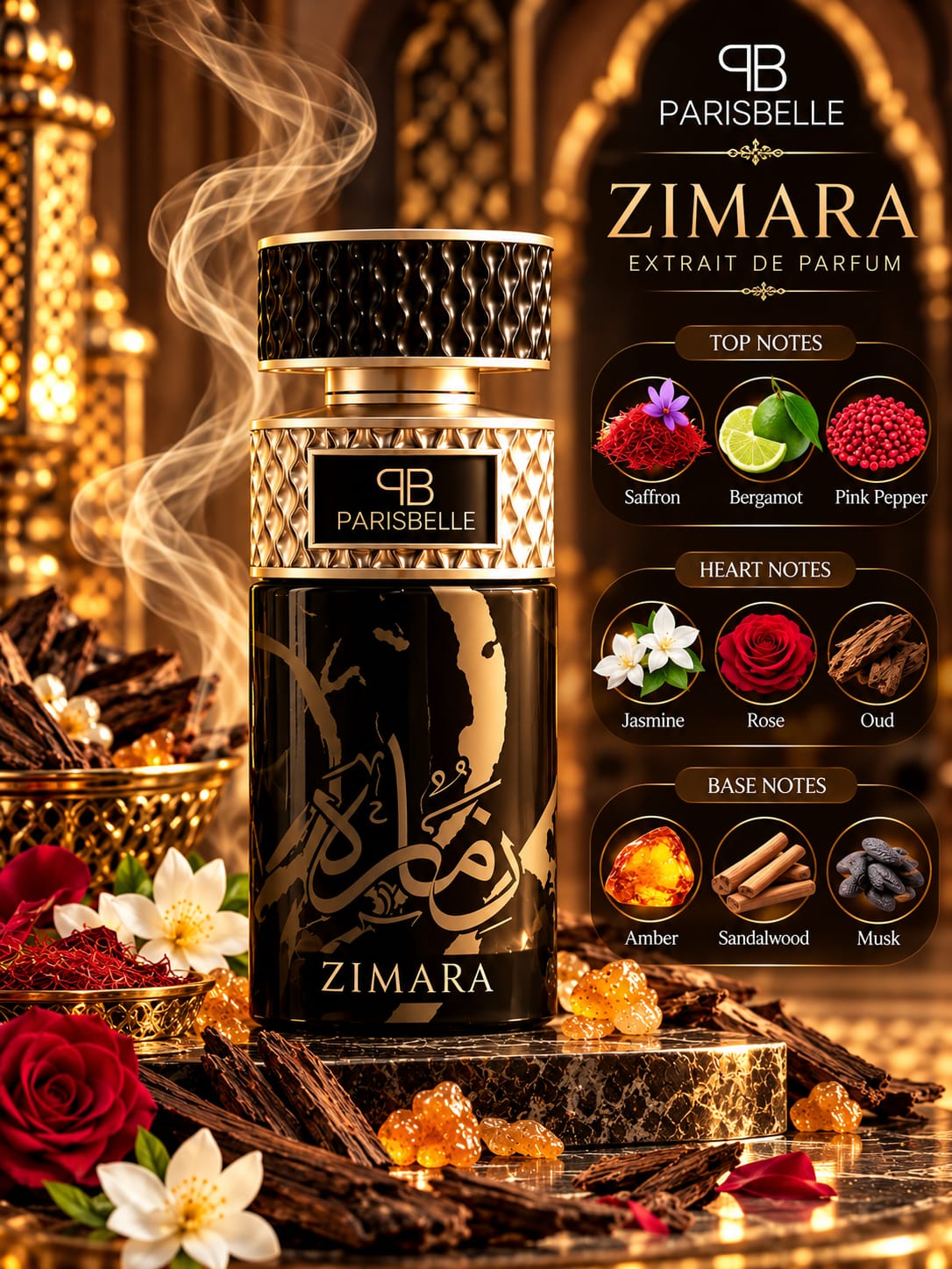 Parisbelle Zimara Perfume Extrait De Parfum 100ml