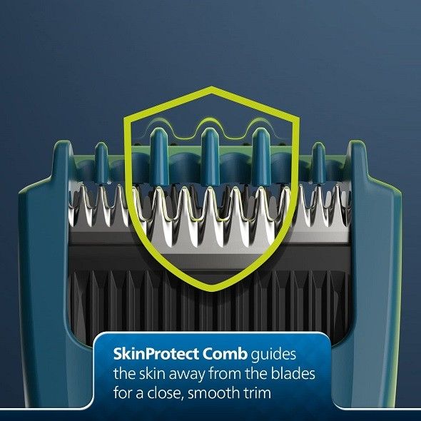 Philips Battery Powered Skin Protect Beard Trimmer for Men  | BT1230/18 Beard Trimmer | Trimmer 30 min  Runtime 2 Length Settings