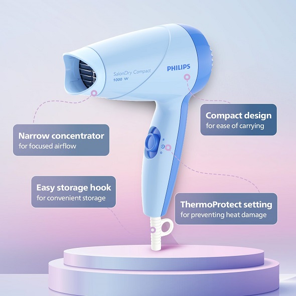 PHILIPS HP8142/00 1000 Watts Hair Dryer