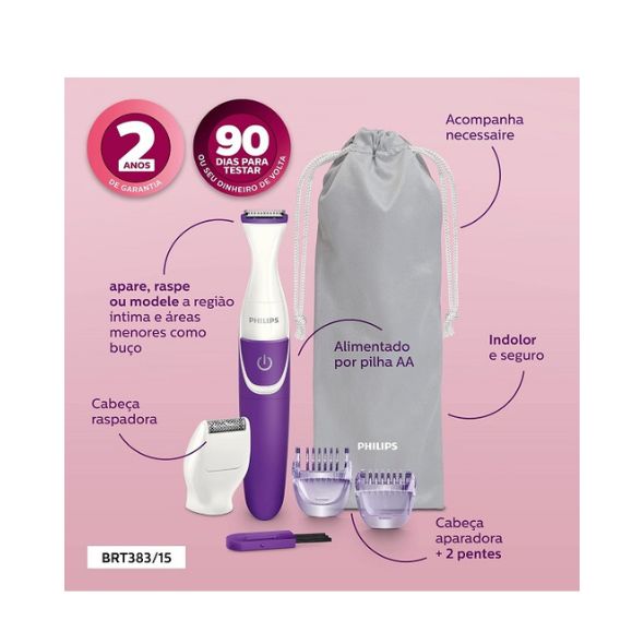 PHILIPS Male Essential Bikini Trimmer BRT383/15 Trim, Shave & Style