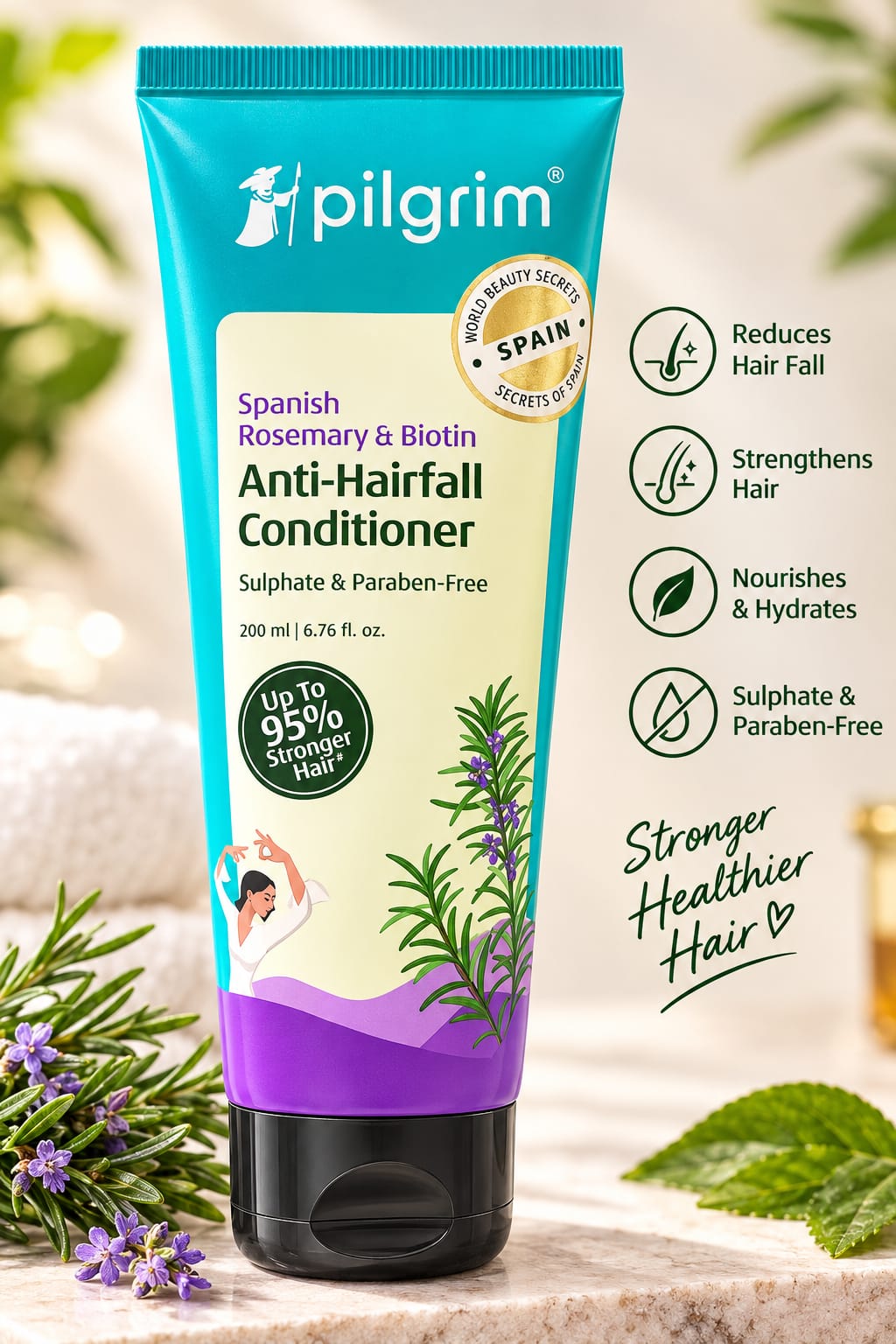 Pilgrim Spanish Rosemary & Biotin Anti-Hairfall conditioner 200ml