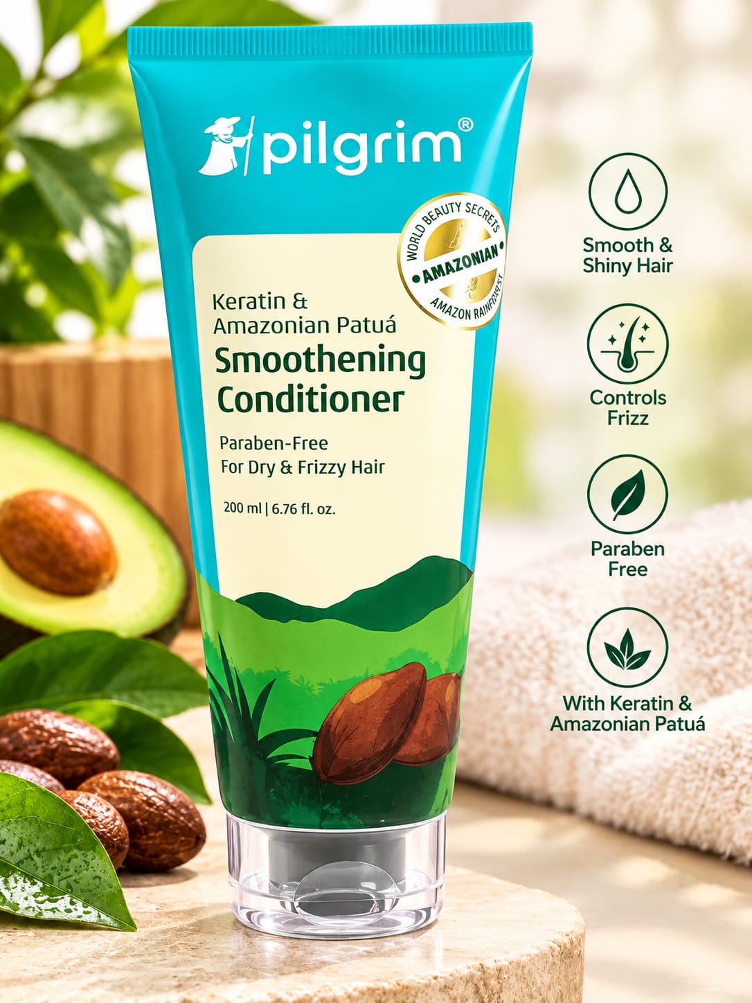 Pilgrim Keratin & Amazonian Patua Smoothening Conditioner 200ml