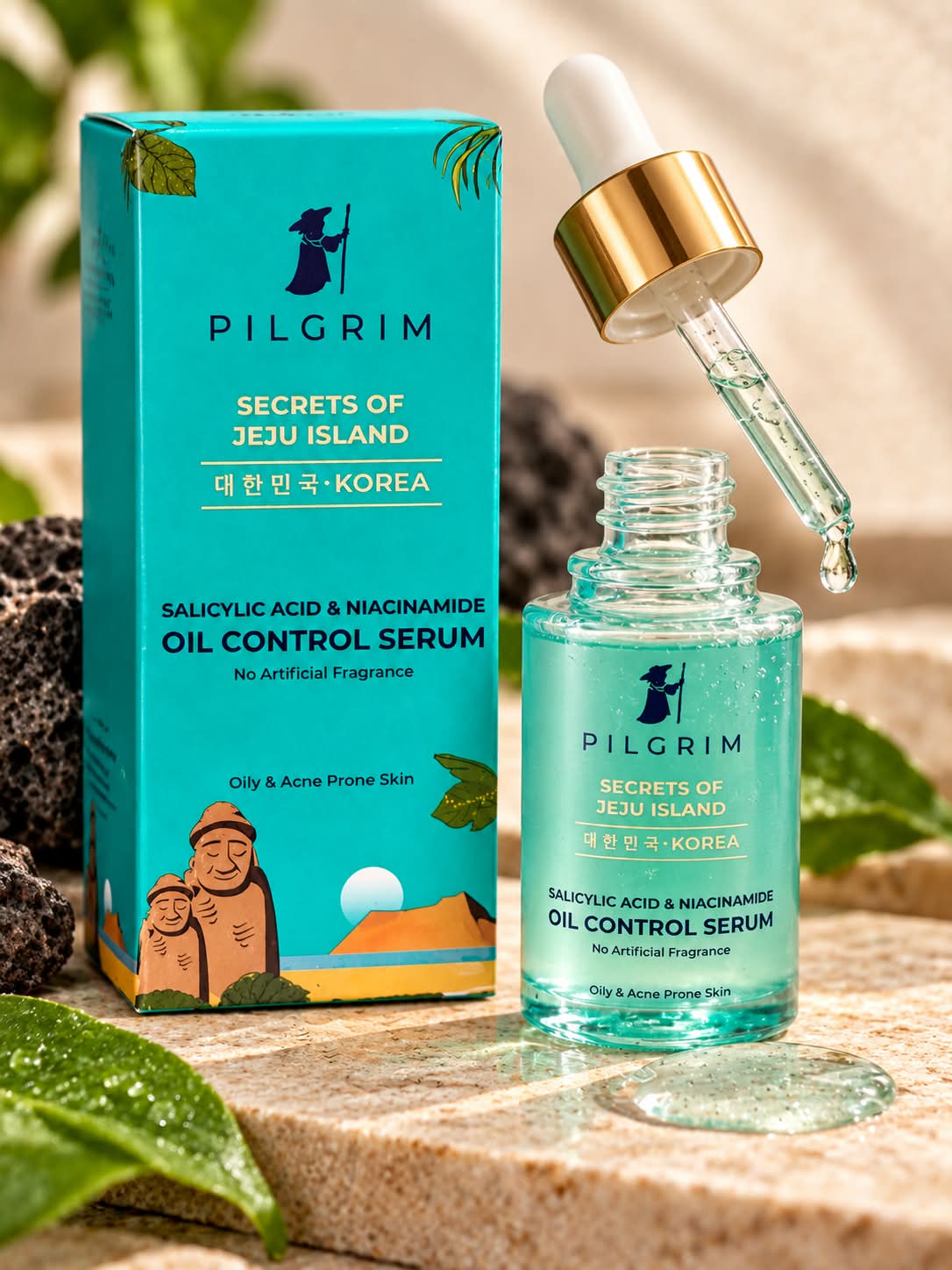 Pilgrim Secrets Of Jeju  Island Oil Control Face Serum