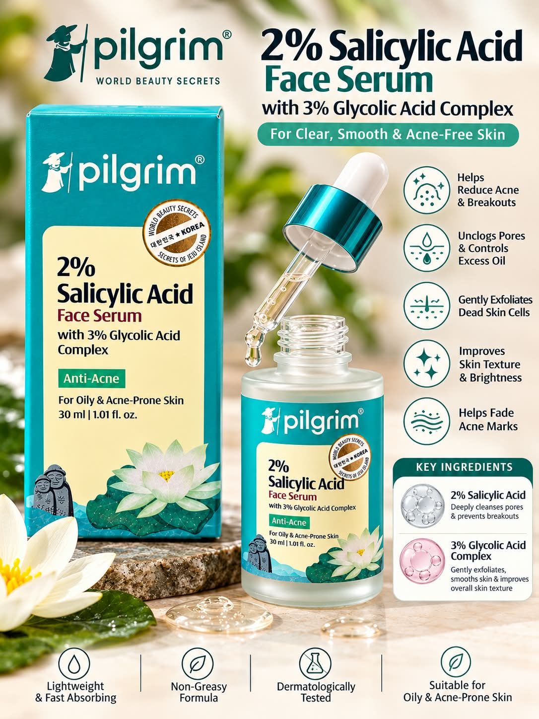 Pilgrim Salicylic Acid 2% Face Serum