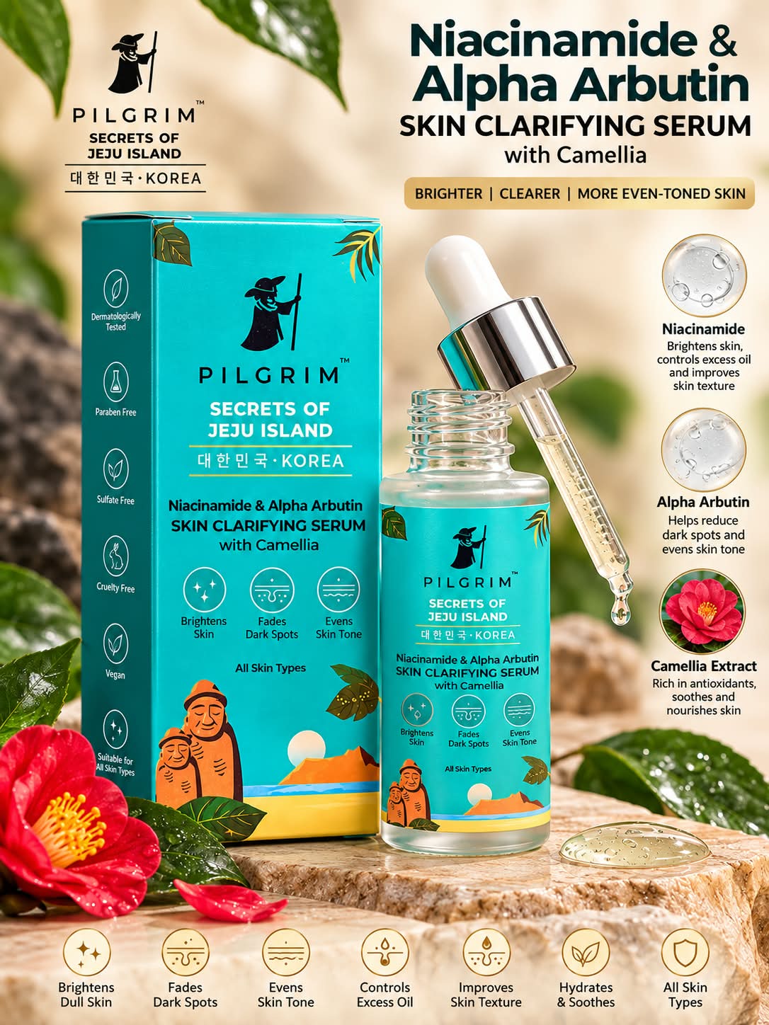 Pilgrim Secrets Of Jeju Island Skin Clarifying Serum 30ML