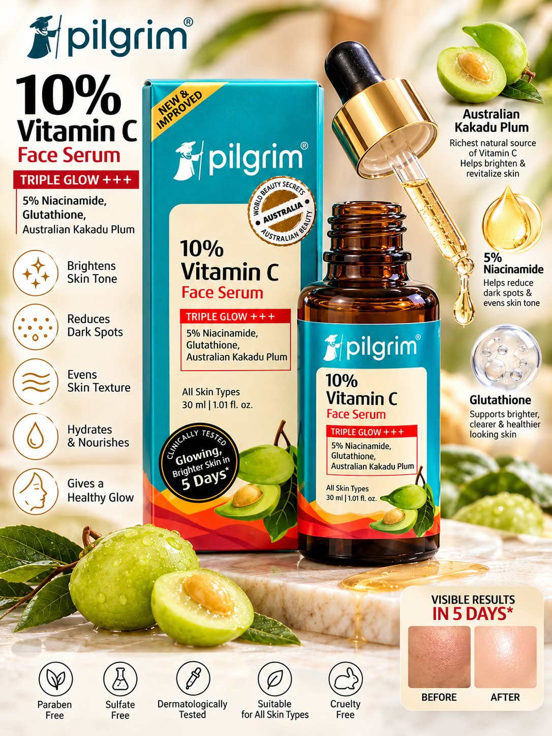 Pilgrim Vitamin C 10% Face Serum