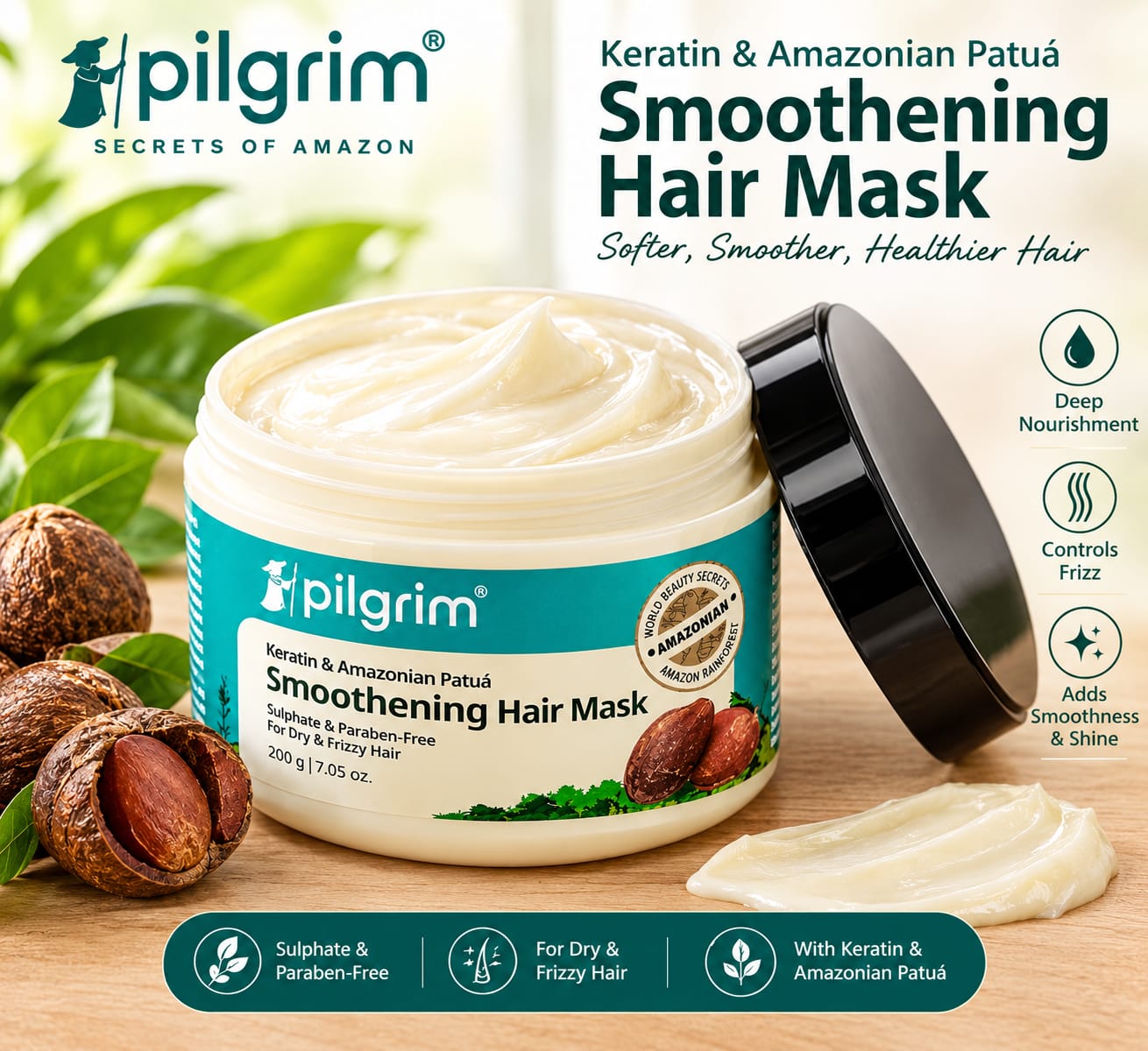 Pilgrim Redensyl & Anagain Hairfall Control Hair Mask..200g