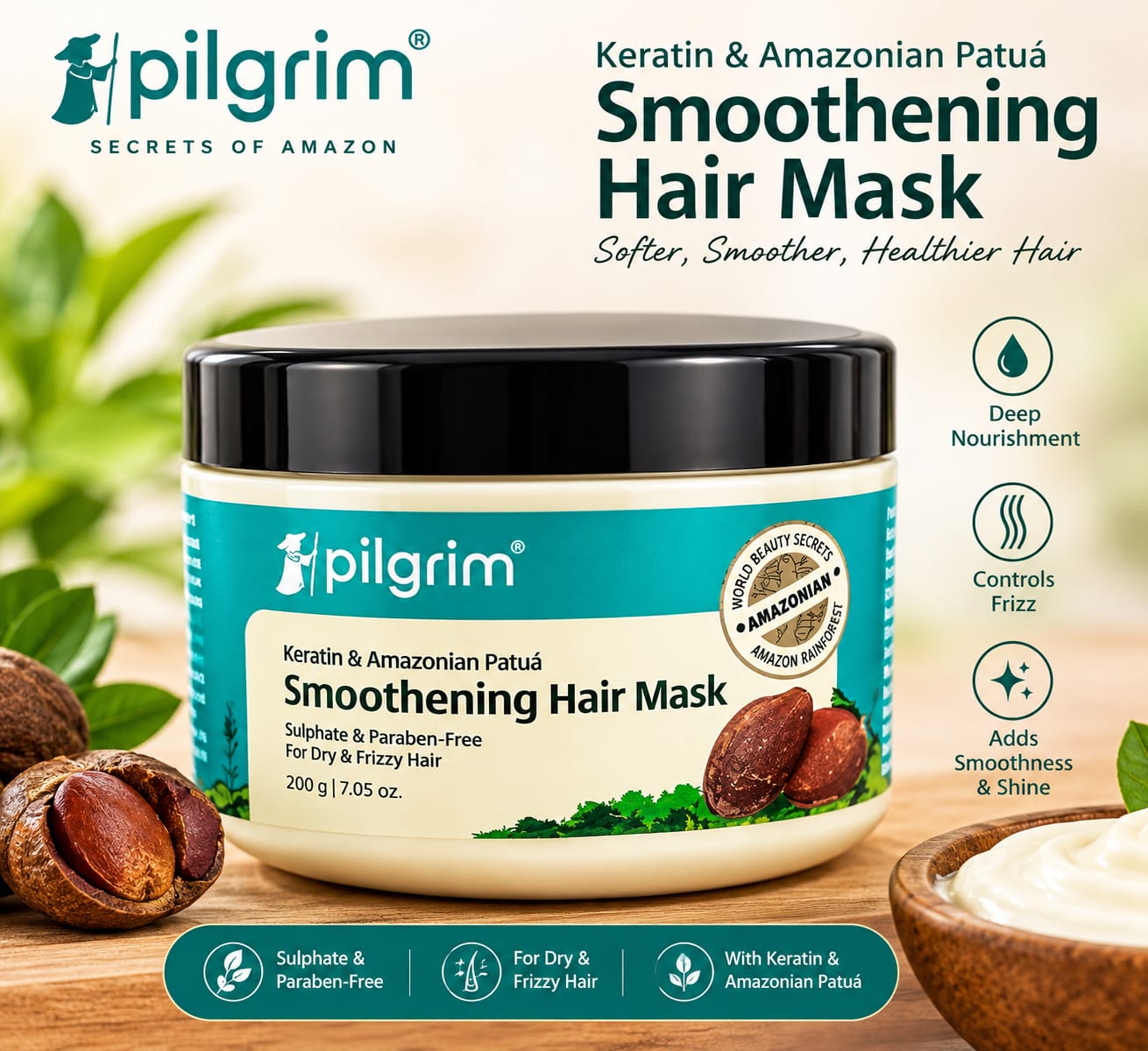 Pilgrim Redensyl & Anagain Hairfall Control Hair Mask..200g