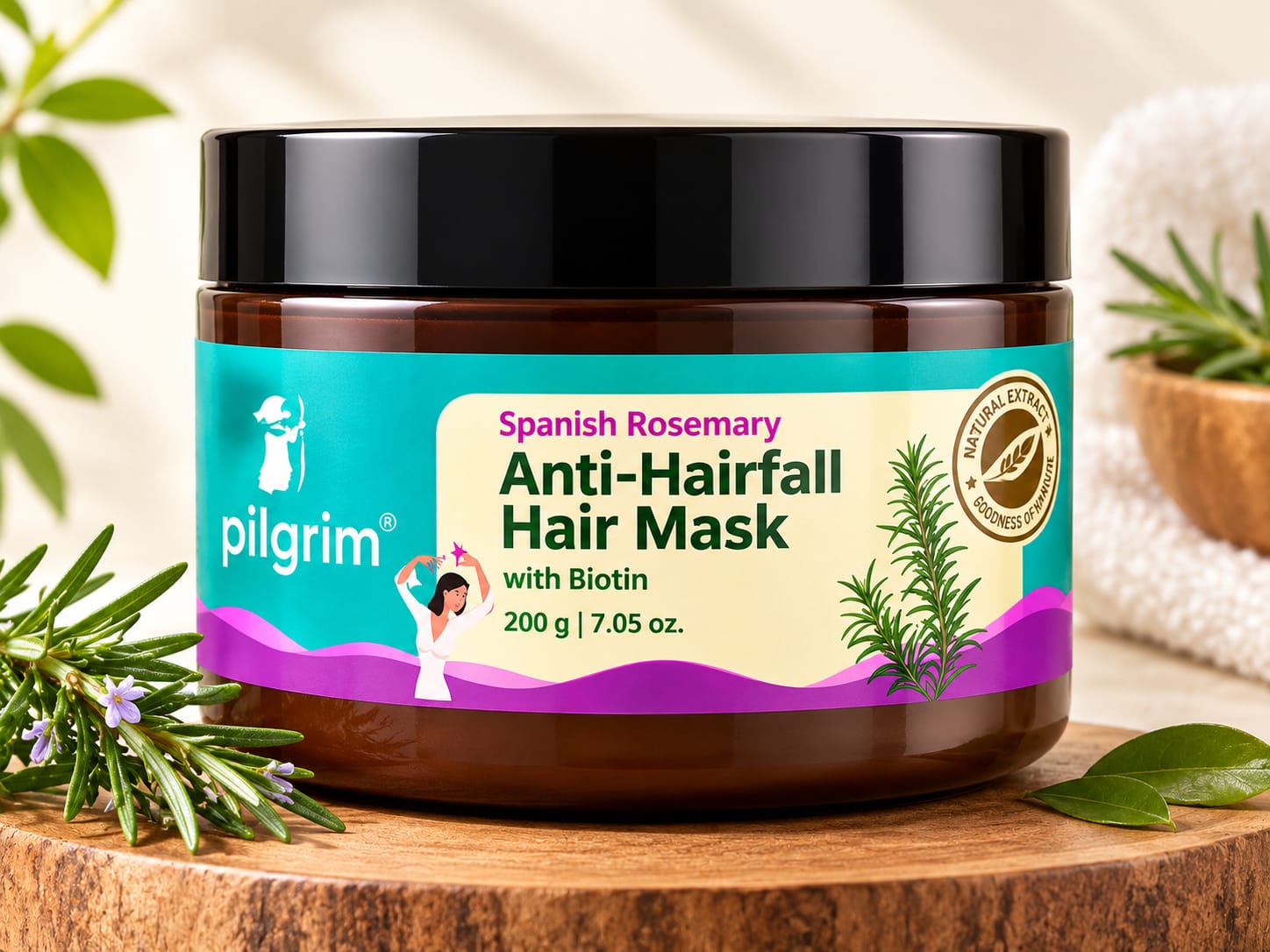 Pilgrim Spanish Rosemary Anti-Hairfall Hair Mask ...200g
