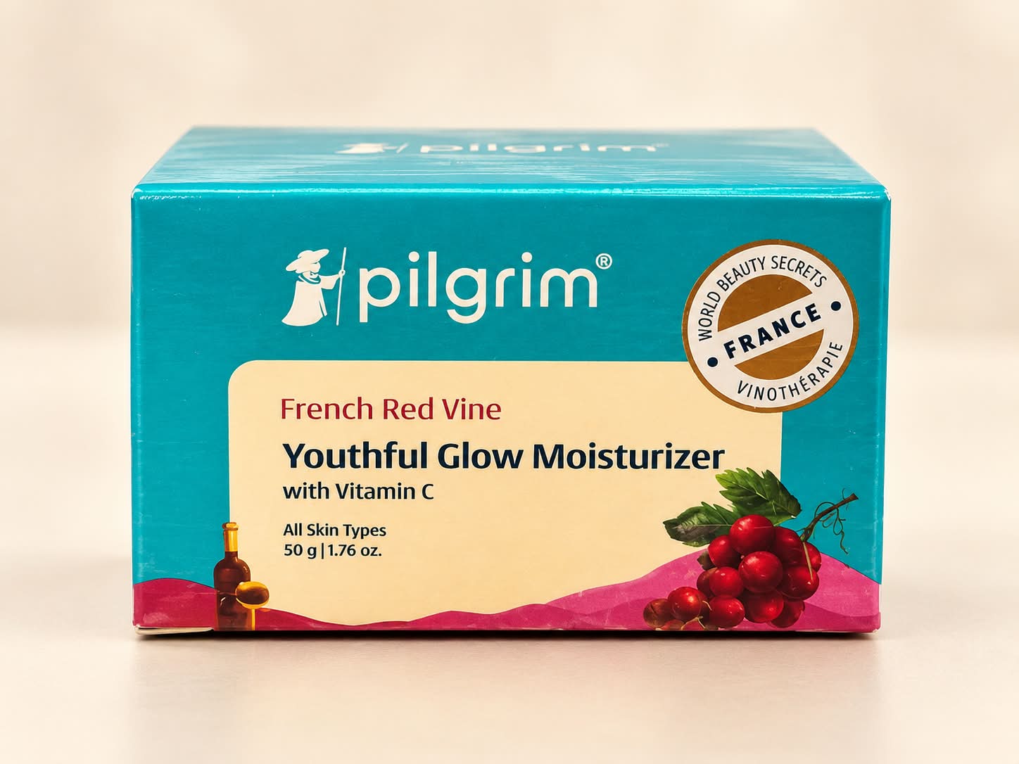 Pilgrim French Red Vine Youthful Glow Moisturizer 50g