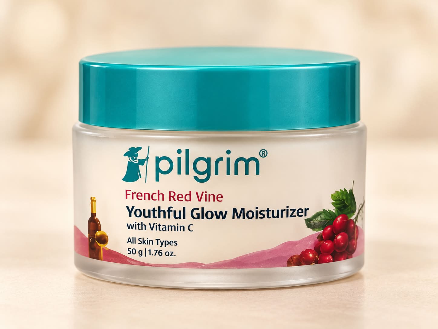 Pilgrim French Red Vine Youthful Glow Moisturizer 50g