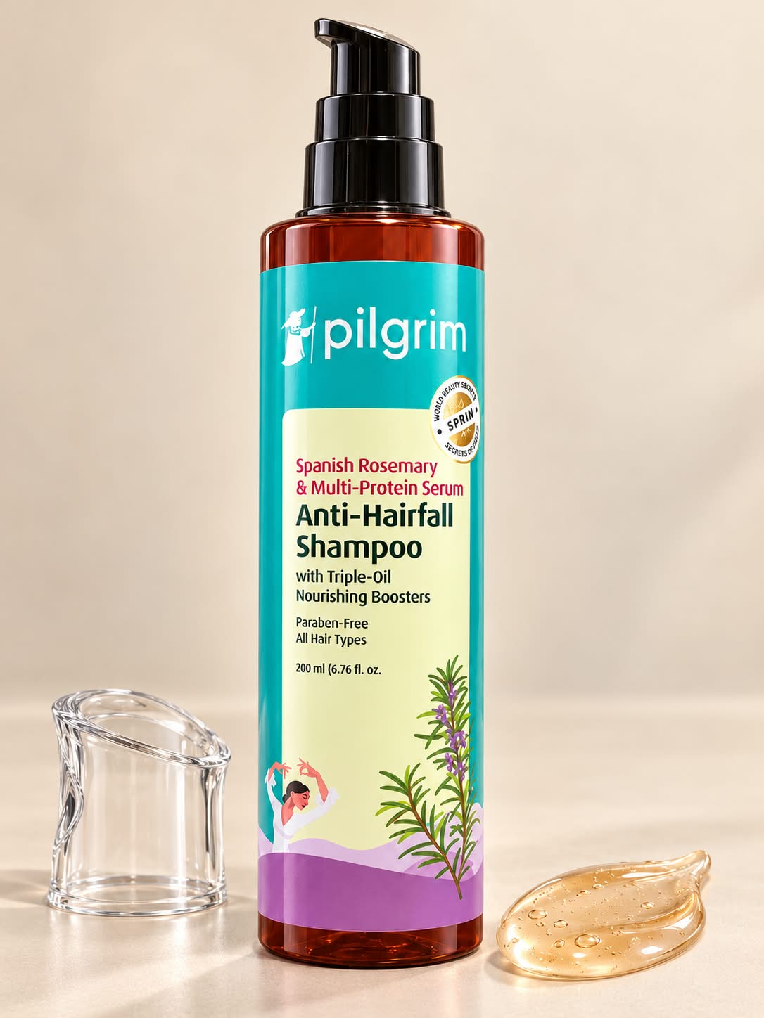 Pilgrim  Spanish Rosemary & Multi - Protein Serum Anti-Hairfall  Shampoo...200ML