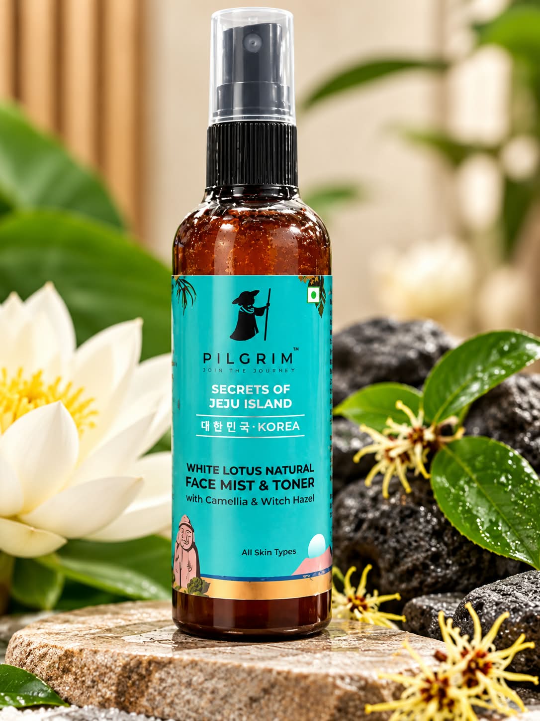 Pilgrim Secrets Of Jeju Island White Lotus Natural Face Mist & Toner 100ml