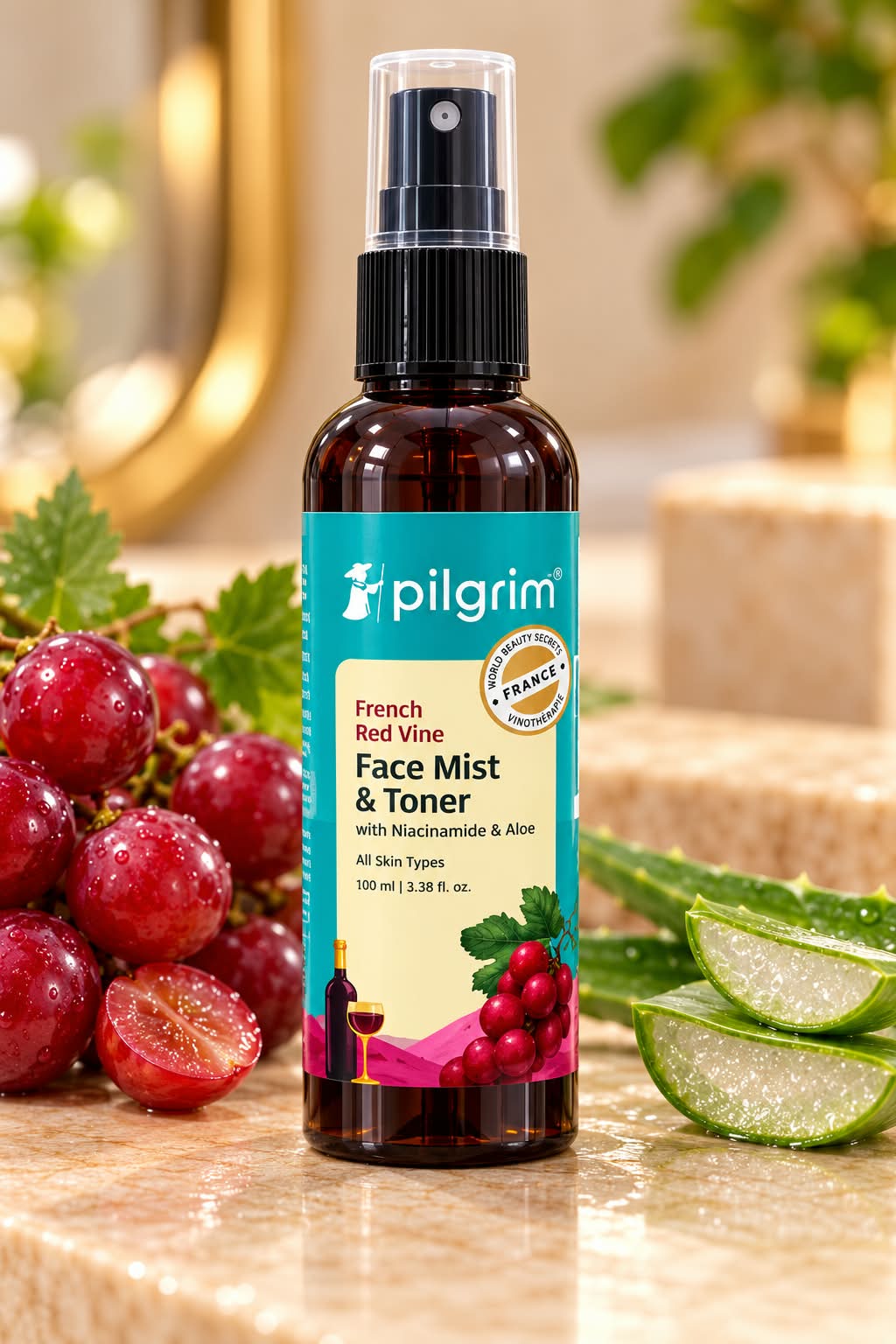 Pilgrim French Red Vine Face Mist  & Toner
