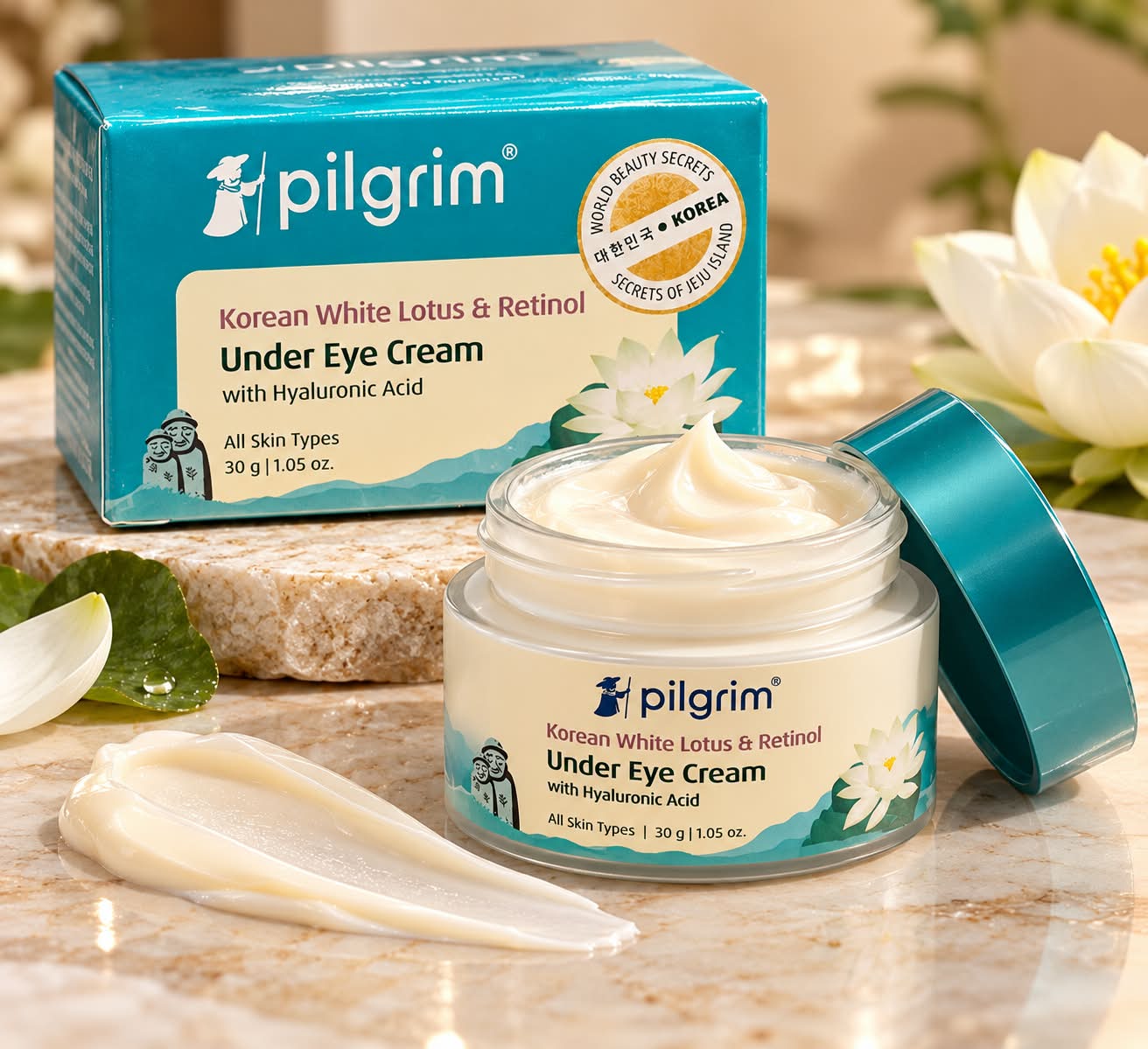 Pilgrim Korean White Lotus & Retinol Under Eye Cream 30g