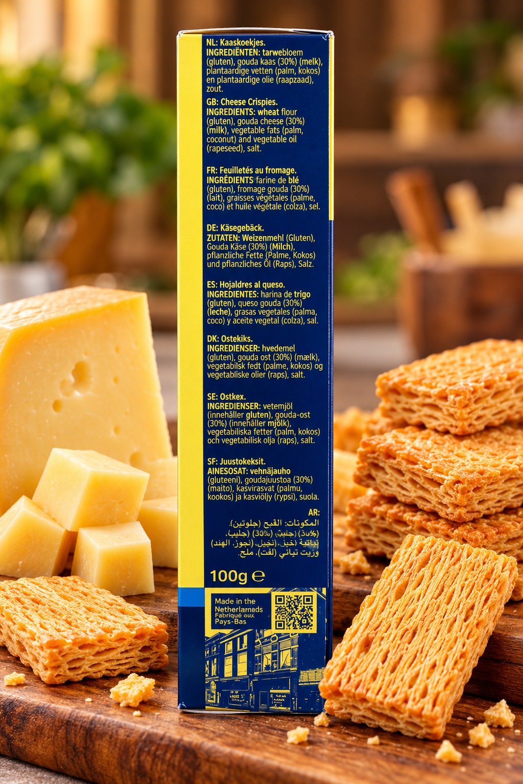 Roka The Original Cheese Biscuits Gouda Cheese Crispies 100gm