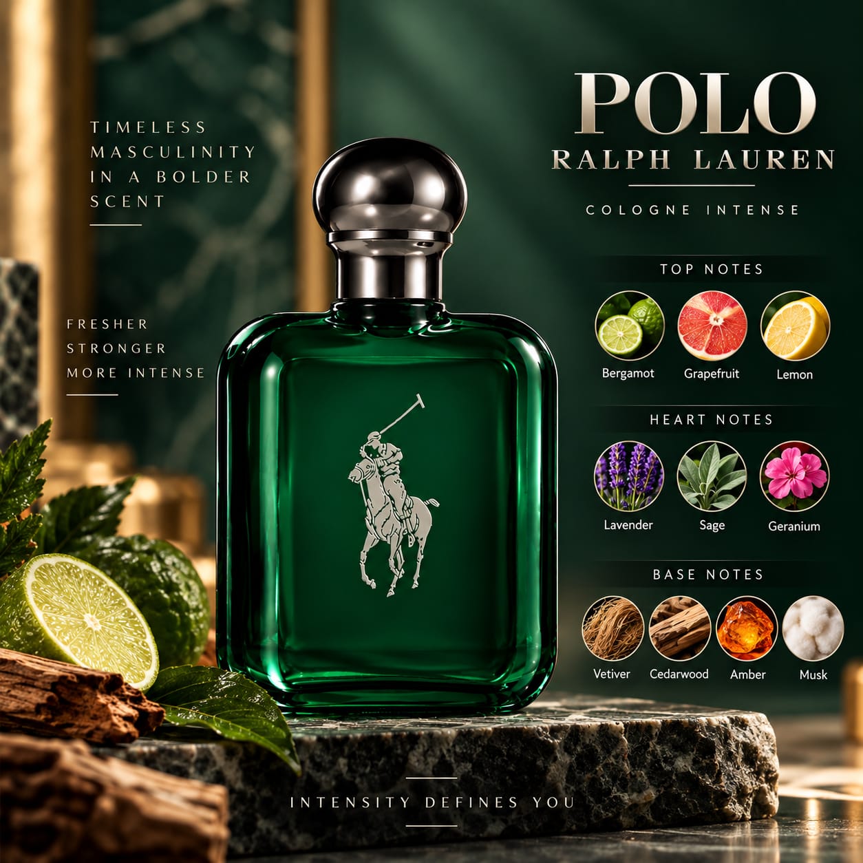 Ralph Lauren Polo Cologne Intense Perfume For Men 118ml