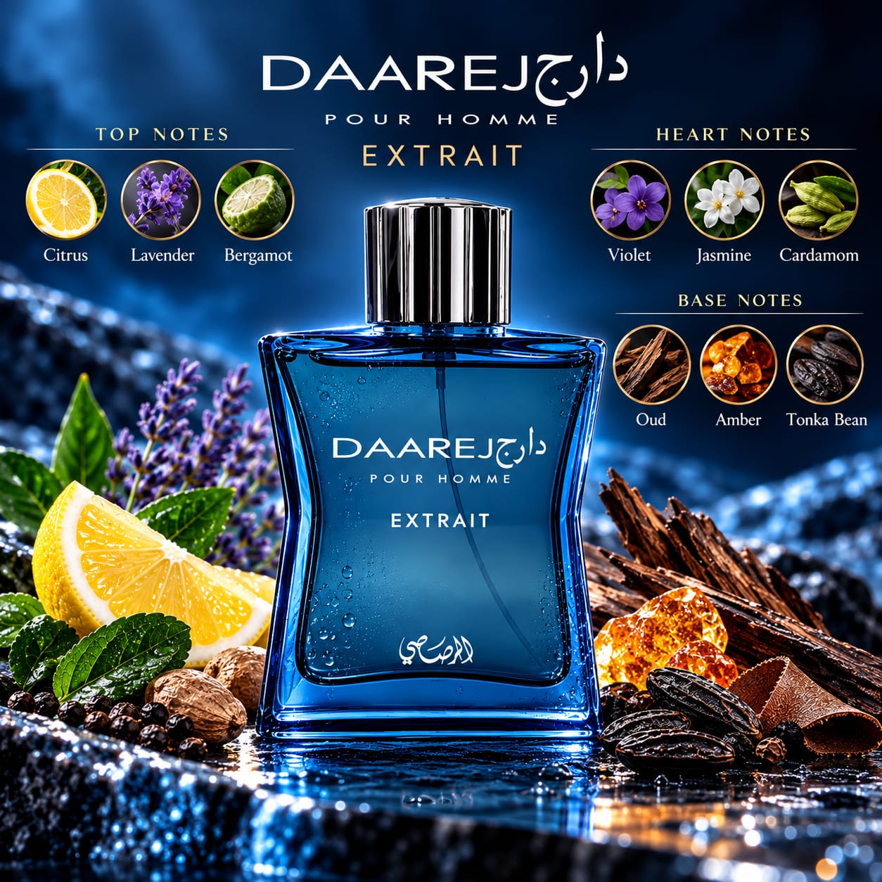 Rasasi Daarej Pour Homme Extrait Perfume For Men EDP 100ml
