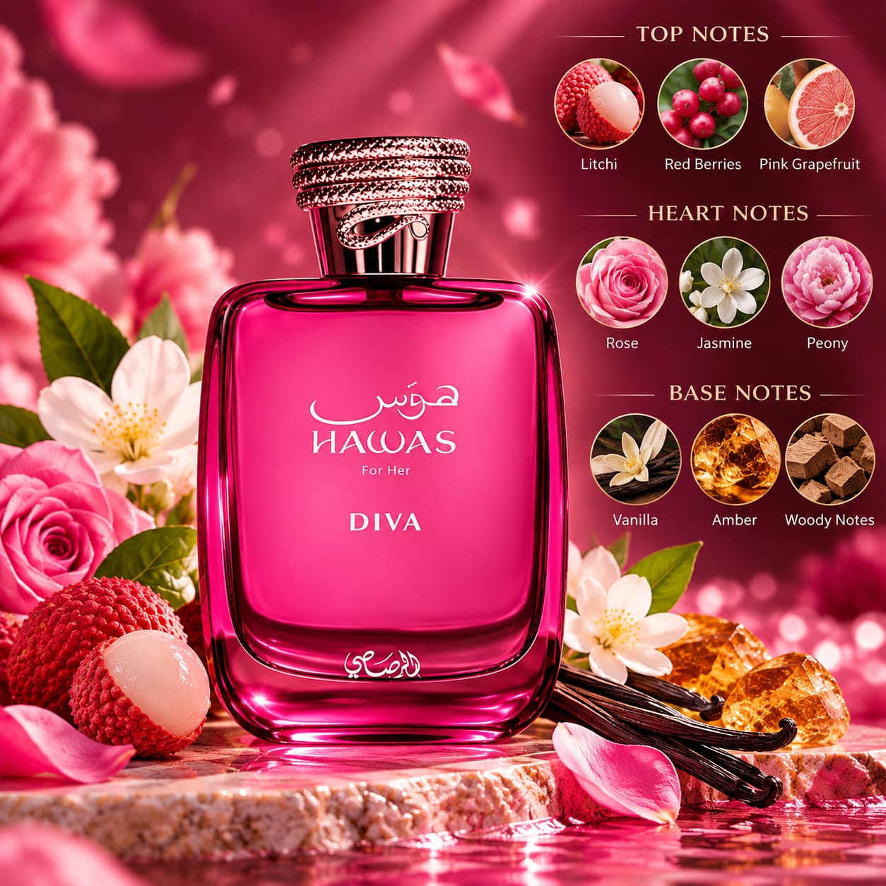 Rasasi Hawas Diva Perfume For Women EDP 100ml