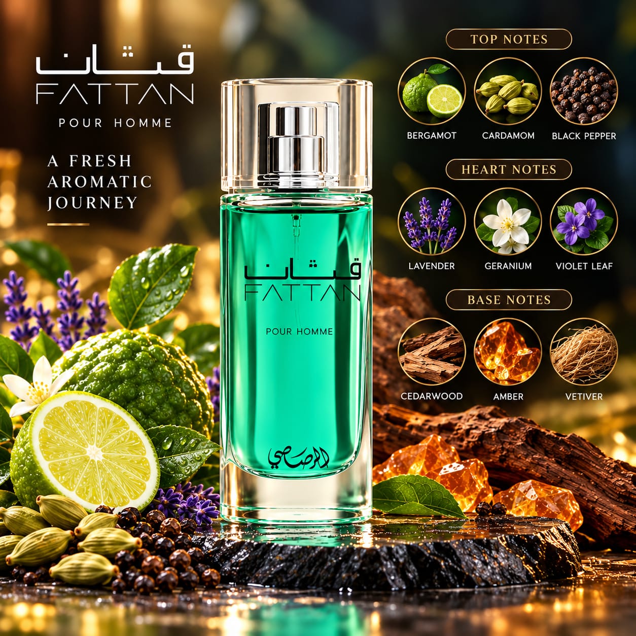 Rasasi Fattan Pour Homme Perfume For Men EDP 50ml