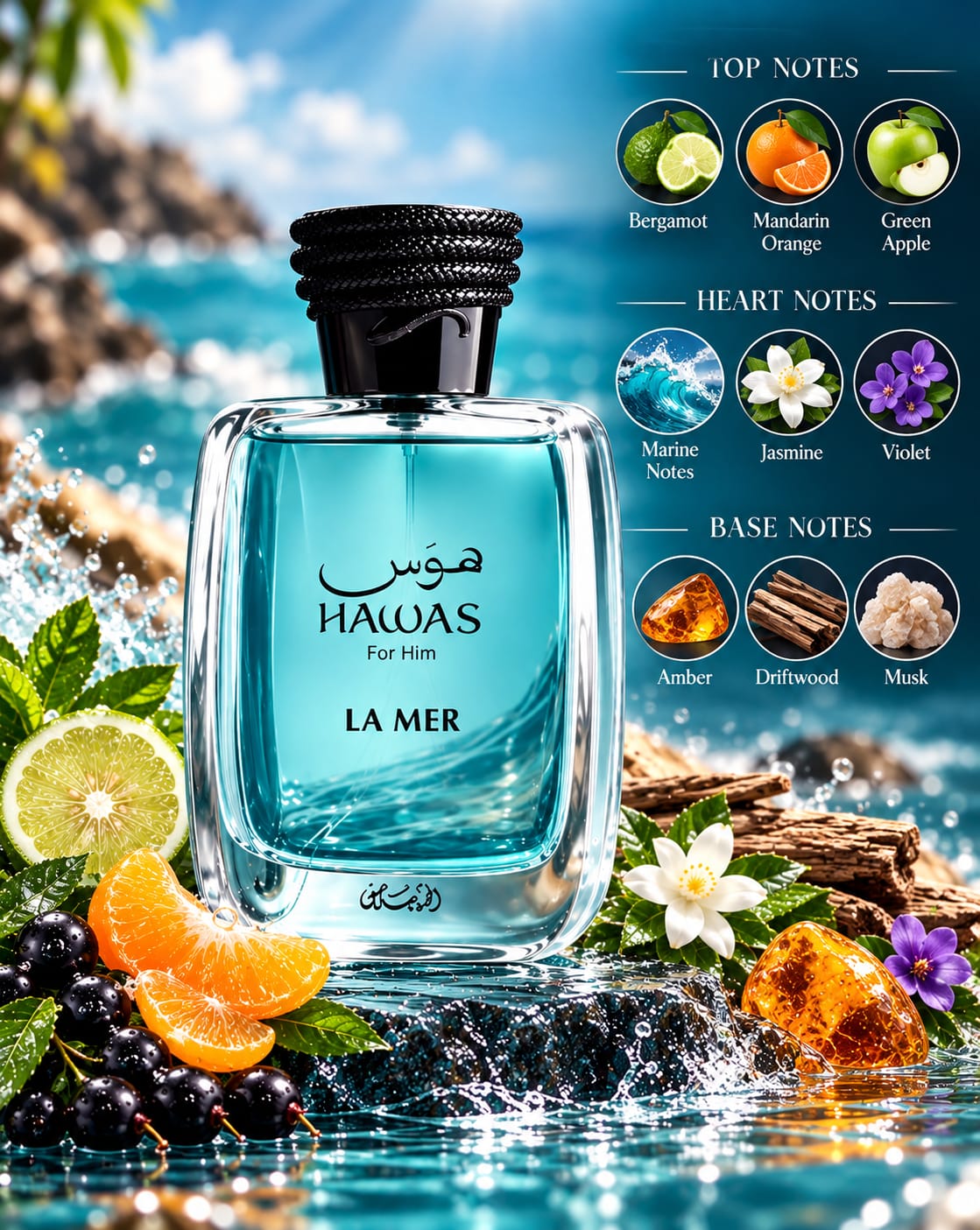 Rasasi Hawas La Mer Perfume For Men EDP 100ml
