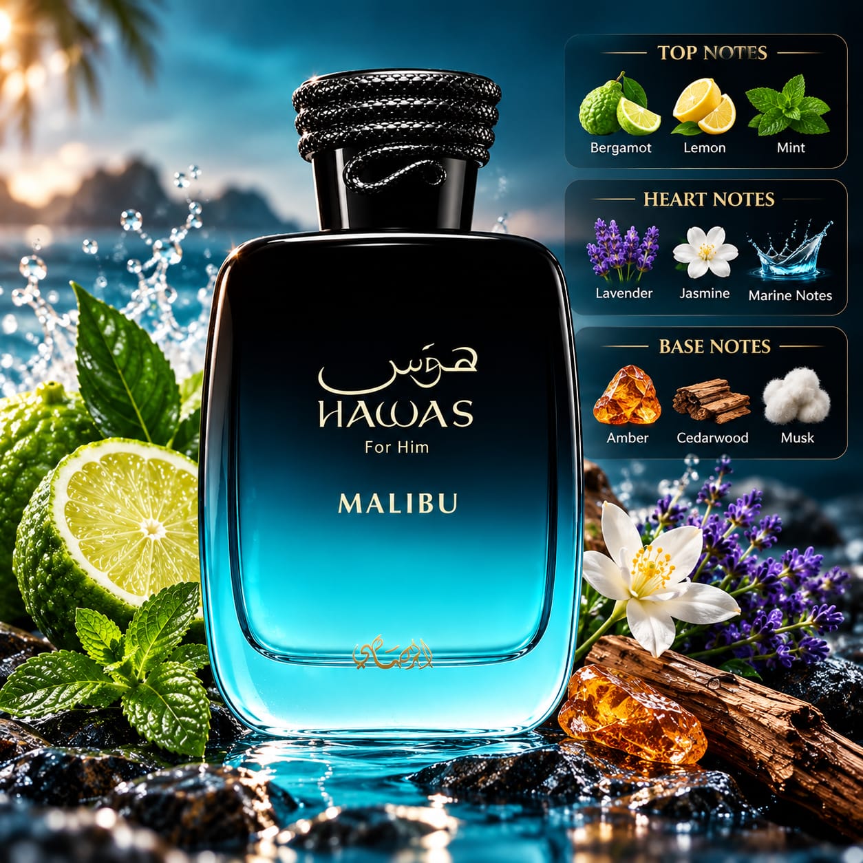 Rasasi Hawas Malibu Perfume For Men EDP 100ml