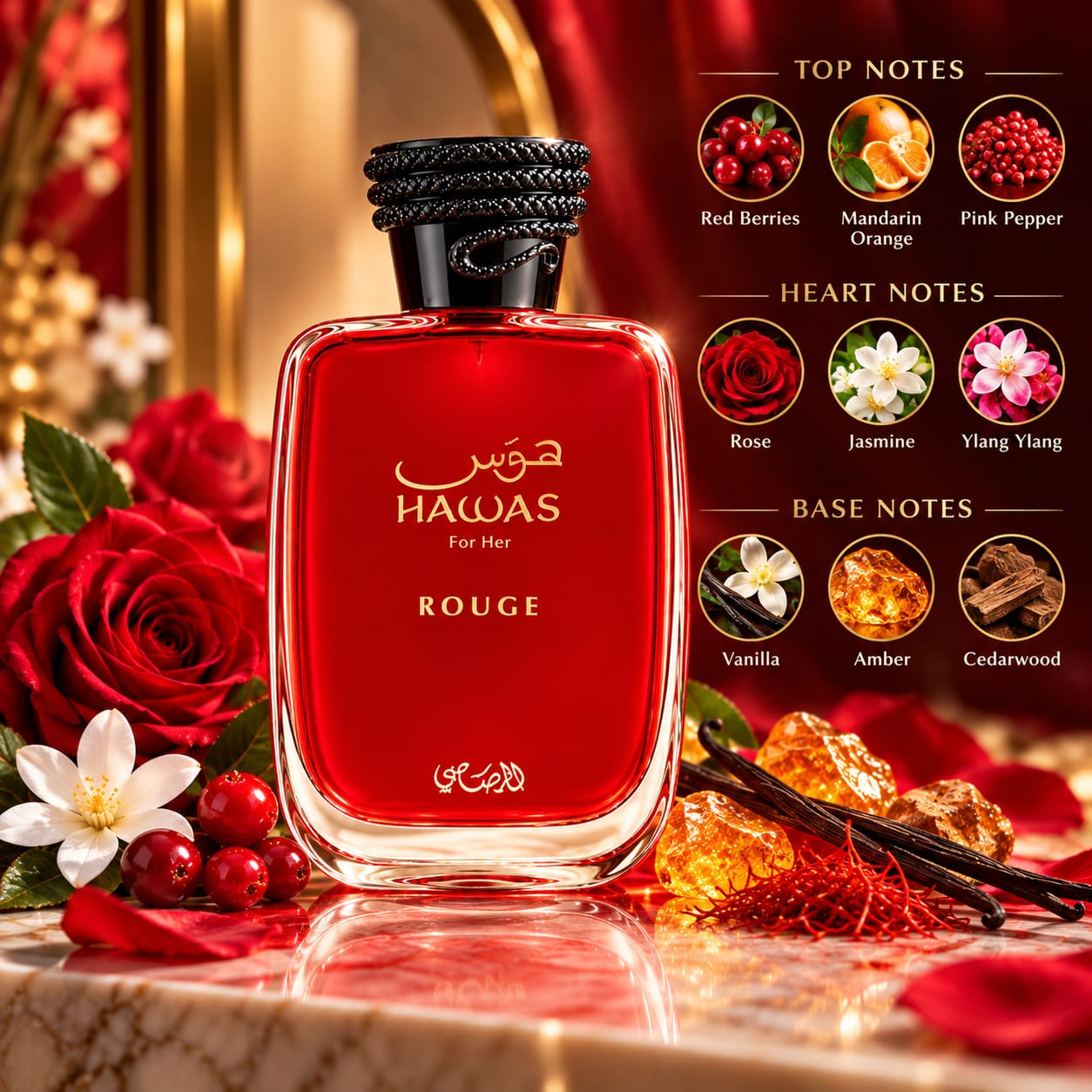 Rasasi Hawas Rouge For Women EDP 100ml