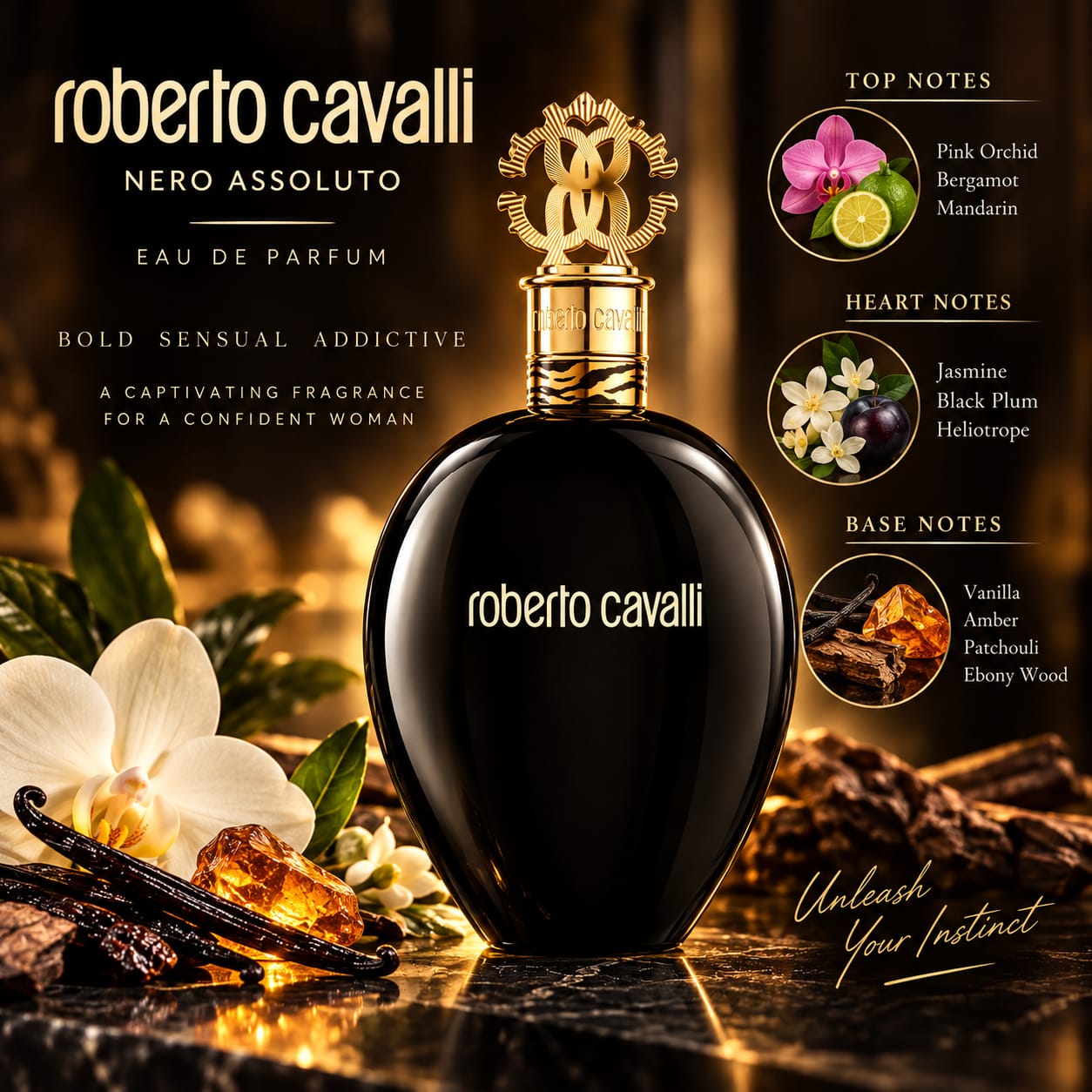 Roberto Cavalli Nero Assoluto Perfume For Women EDP 75ml