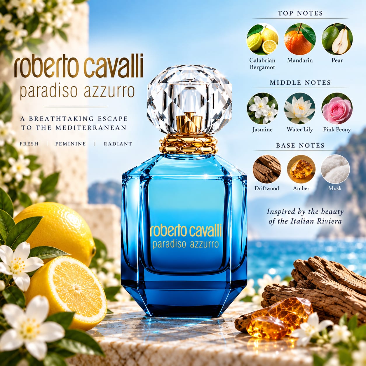 Roberto Cavalli Paradiso Azzurro Perfume For Women EDP 75ml