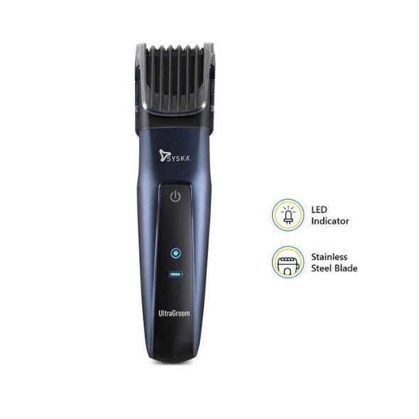 Syska HT3050-UltraGroom Trimmer 50 min  Runtime 10 Length Settings (Blue)