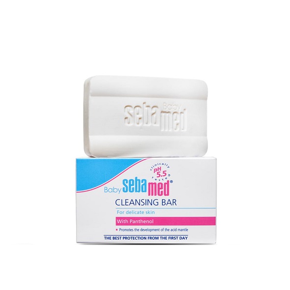 Sebamed Baby Cleansing Bar Soap | Ph 5.5 | With Panthenol | No tears & Soap Free bar | For Delicate skin