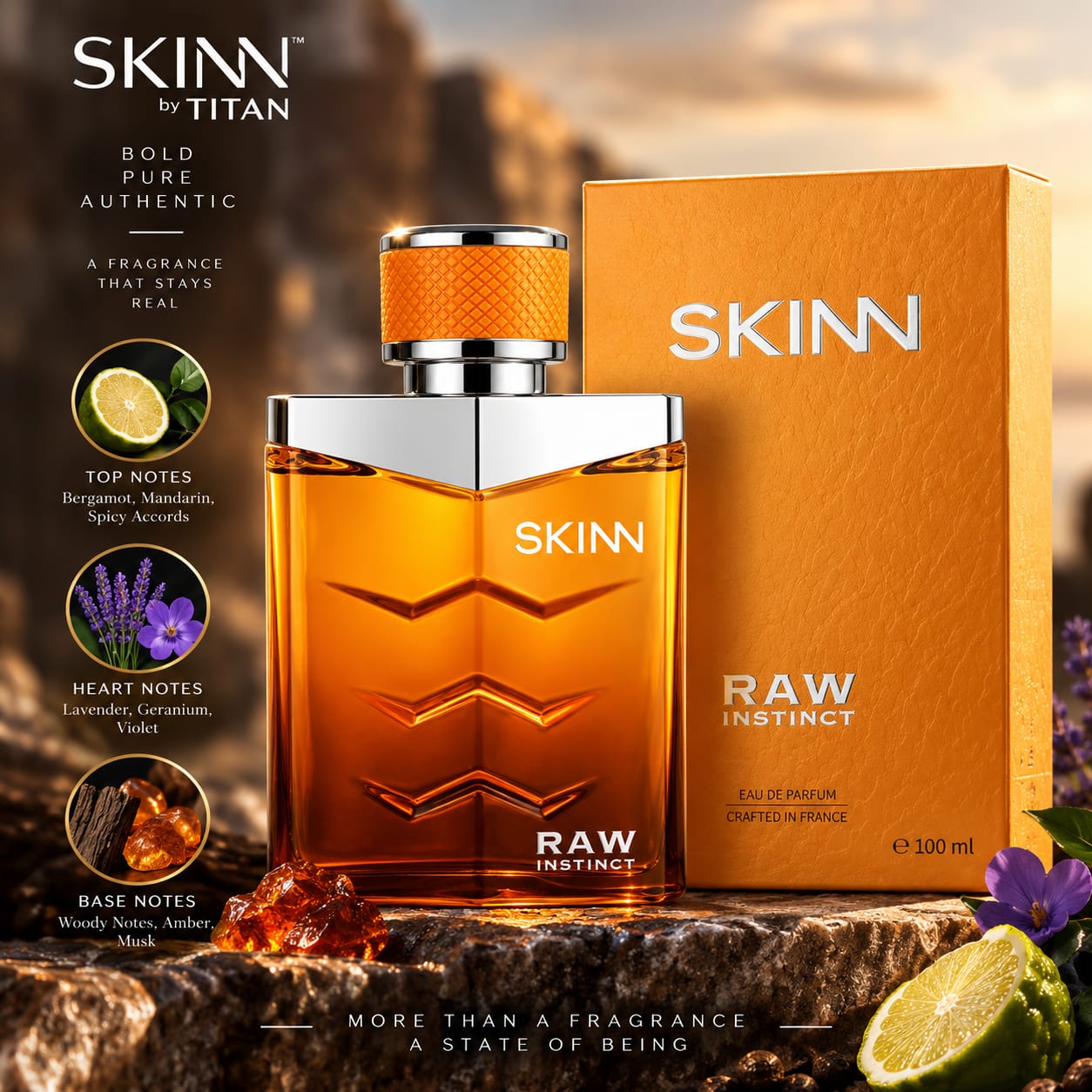 Skinn Raw Instinct Perfume For Men EDP 100ml