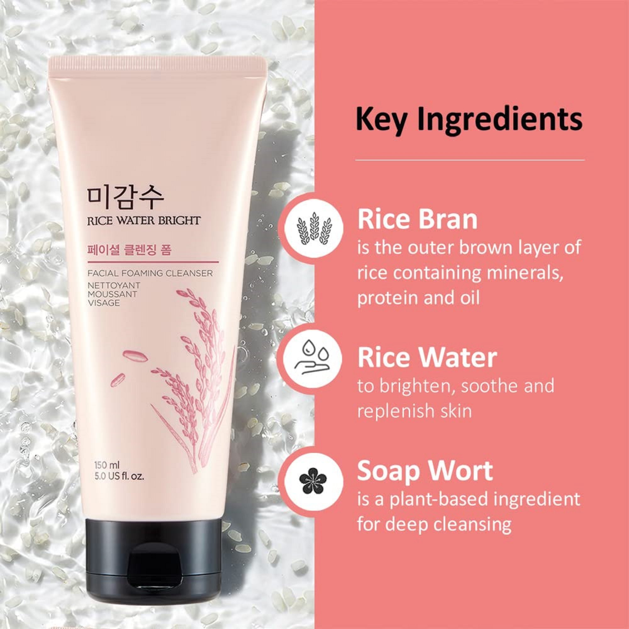 The Face Shop Rice Water Bright Foaming Cleanser