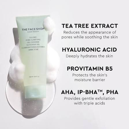 The Face Shop Tea Tree Pore Clarifying Gel Cleanser