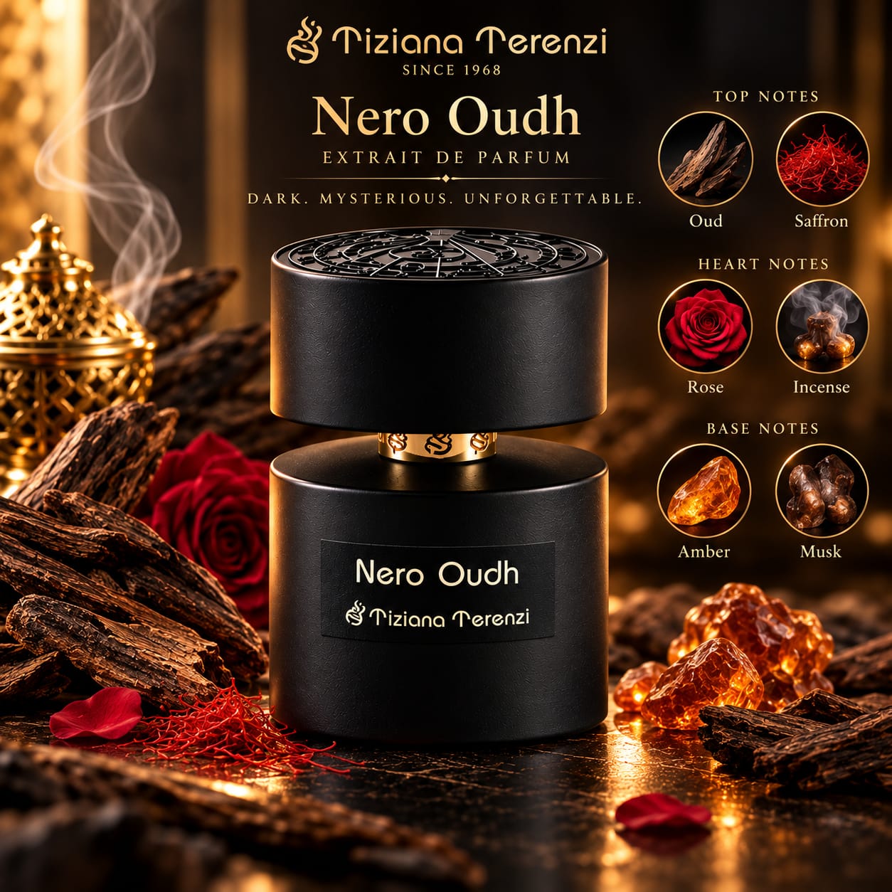 Tiziana TerenzI Nero Oudh Perfume Extrait De Parfum 100ml