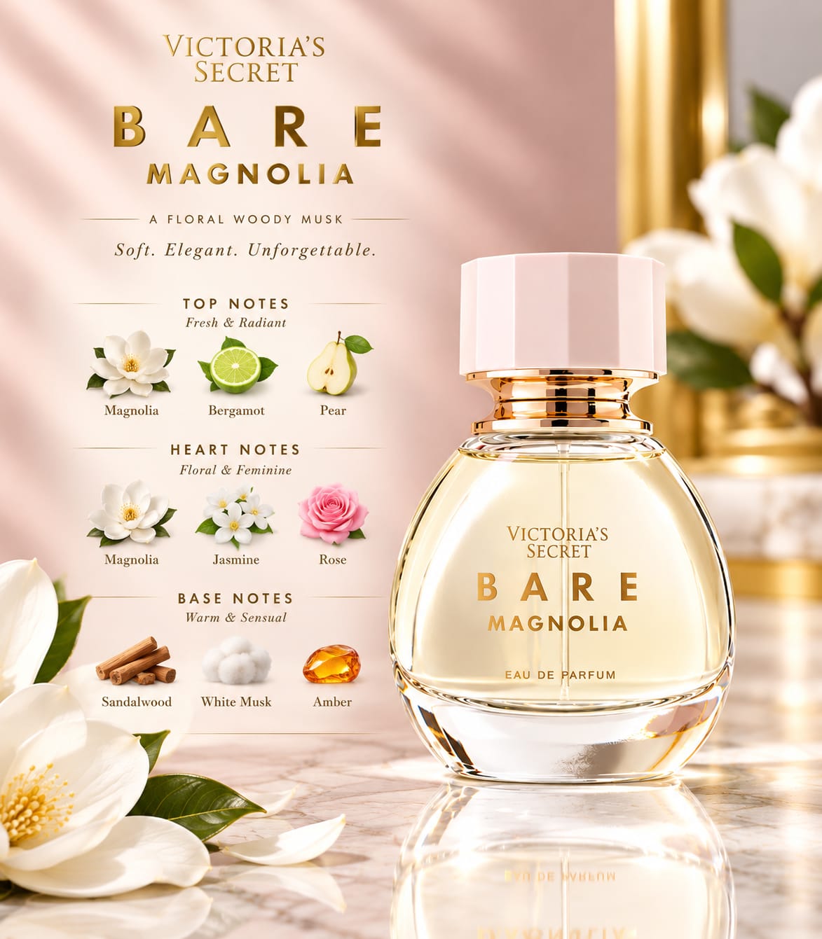 Victoria’s Secret Bare Magnolia Perfume For Women EDP