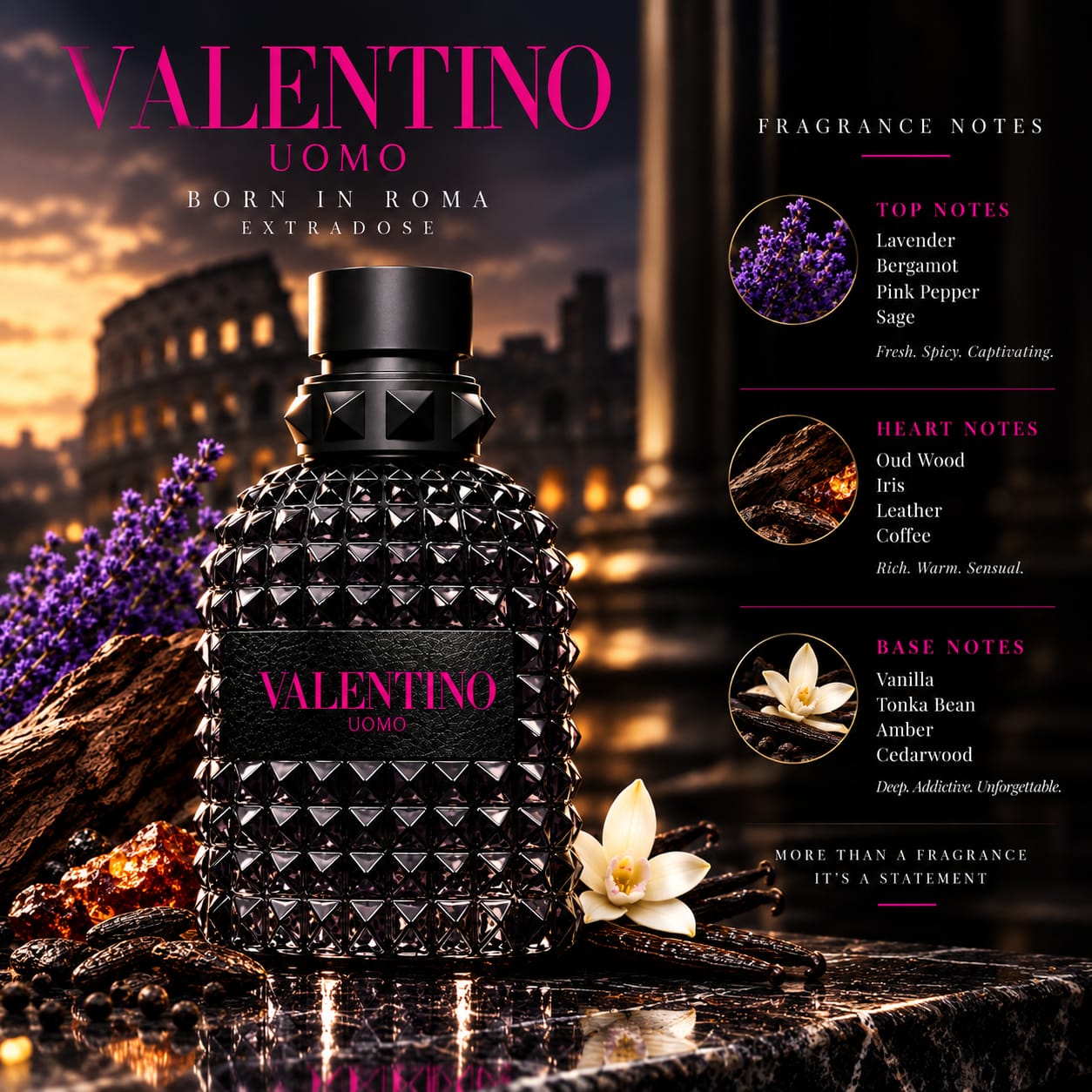Valentino Uomo Born In Roma Extradose Parfum Perfume For Men 100ml
