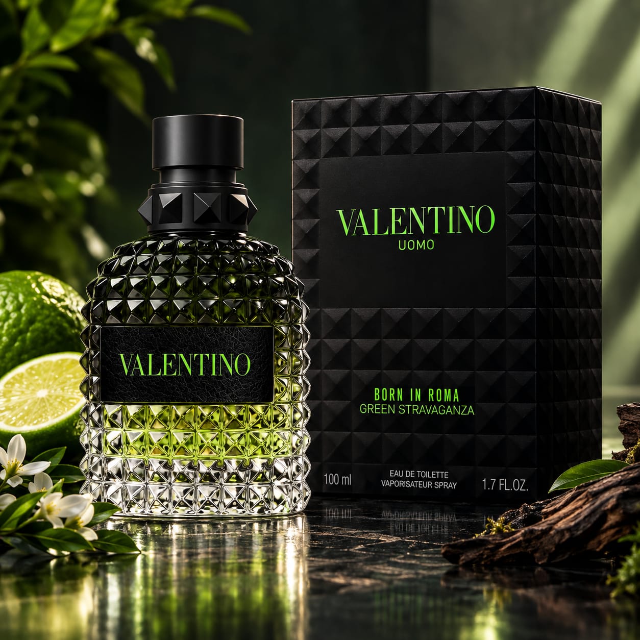 Valentino Uomo Born In Roma Green Stravaganza Perfume For Men EDT 100ml