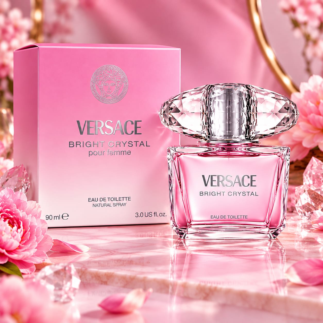 Versace Bright Crystal Pour Femme Perfume For Women EDT 90ml