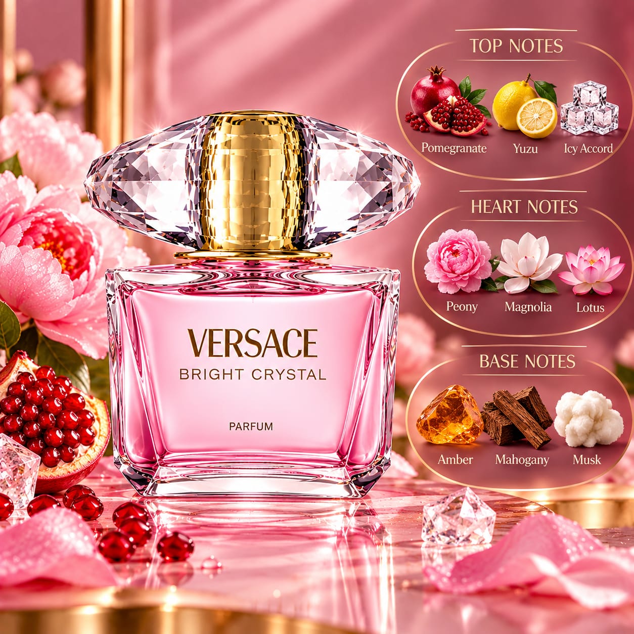 Versace Bright Crystal Pour Femme Parfum Perfume For Women 90ml