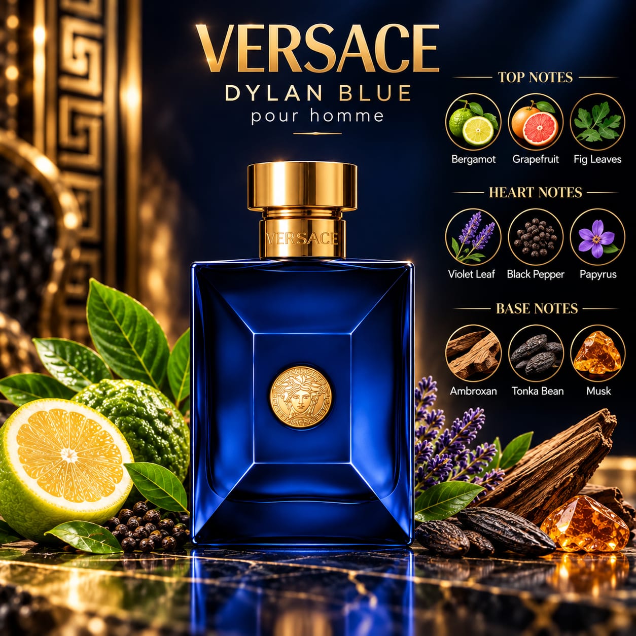 Versace Dylan Blue Pour Homme Perfume For Men EDT 200ml